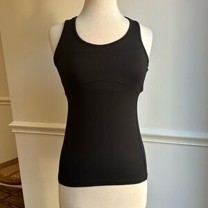 Lija Built in Bra Tank Top Black Tennis Size Small EUC